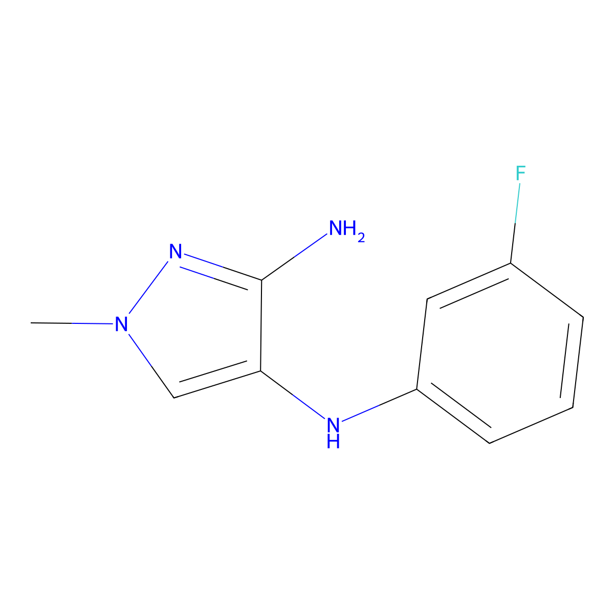 N4-(3-Fluorophenyl)-1-methyl-1H-pyrazole-3,4-diamine molecular structure, CAS 2060006-35-9