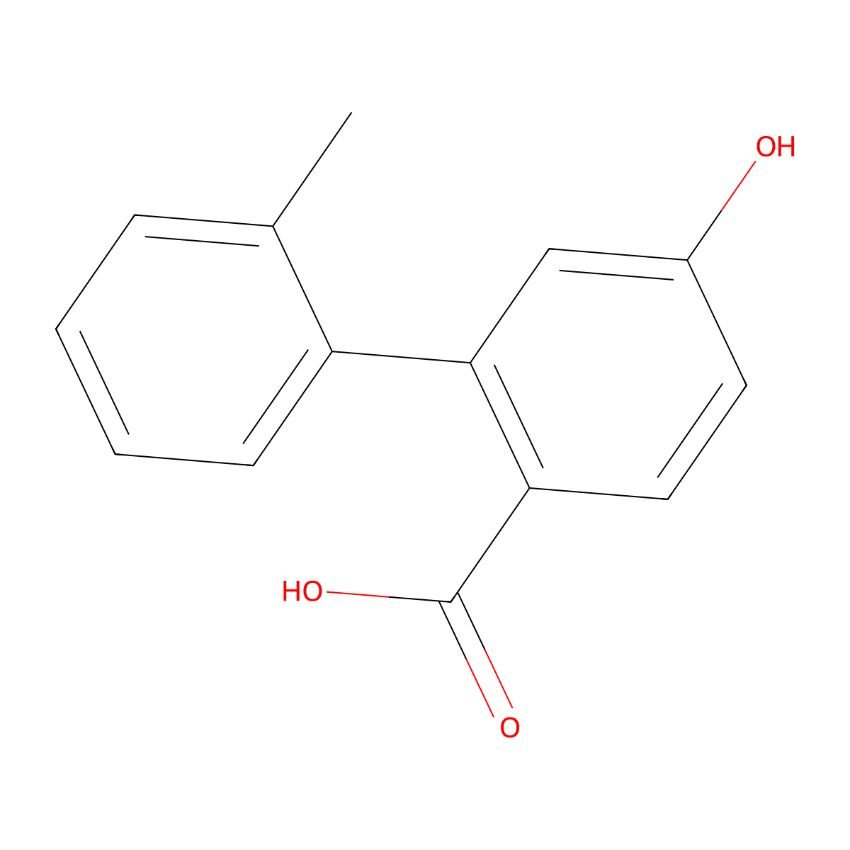 4-Hydroxy-2-(2-methylphenyl)benzoic acid molecular structure, CAS 2060006-44-0