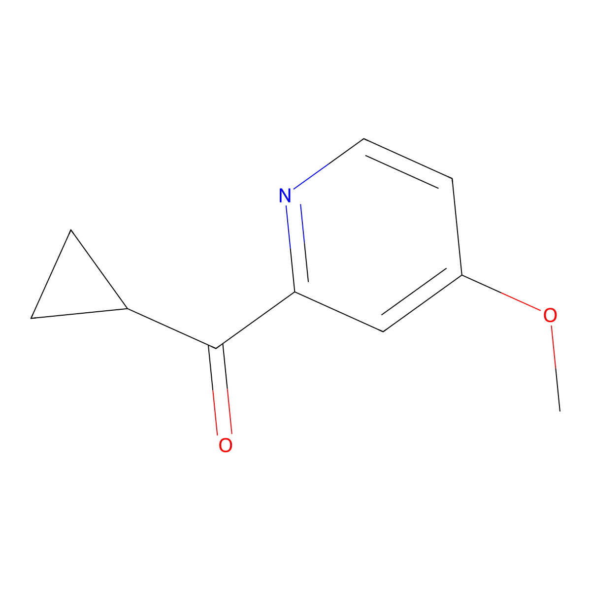 2-Cyclopropanecarbonyl-4-methoxypyridine molecular structure, CAS 2060006-53-1