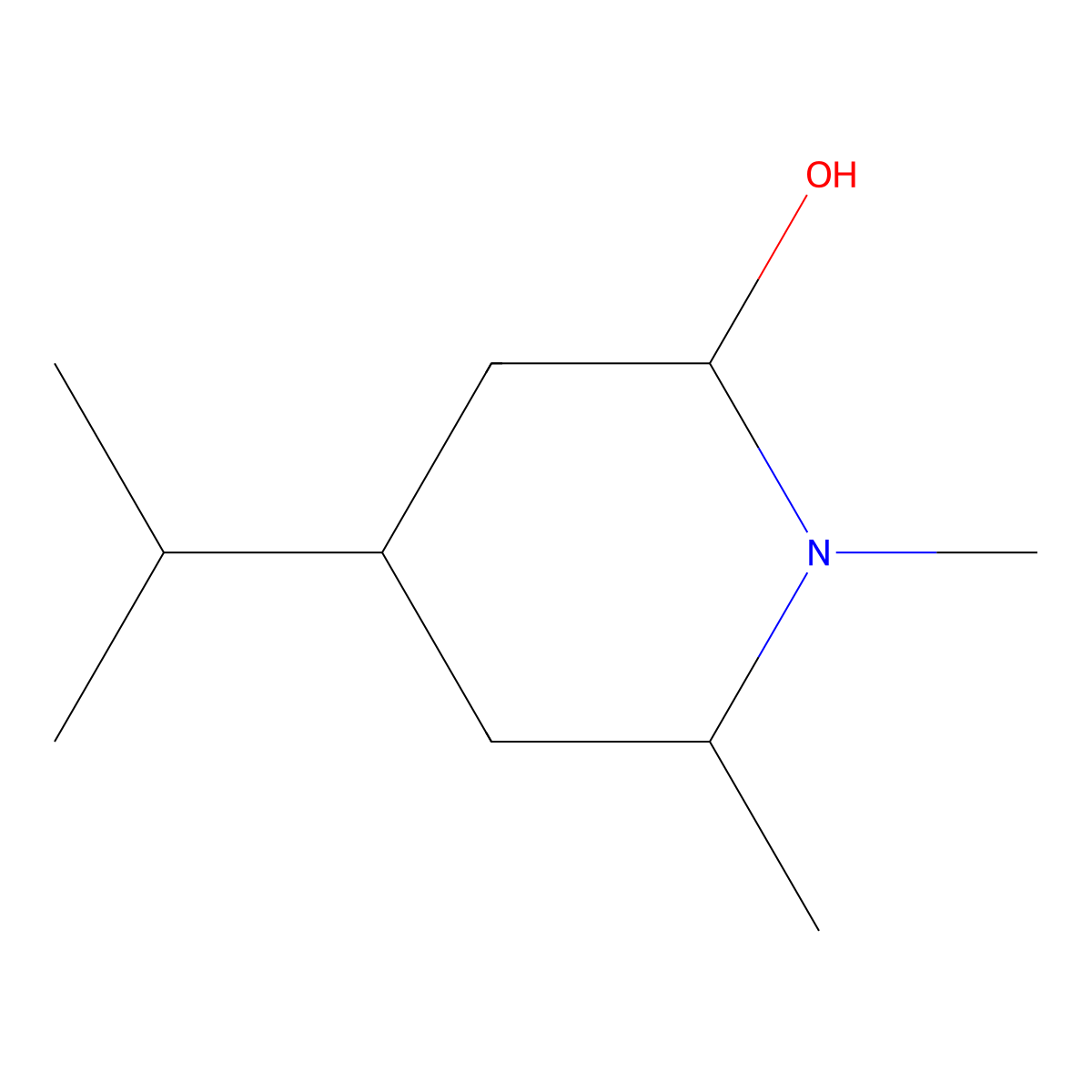 1,6-Dimethyl-4-(propan-2-yl)piperidin-2-ol molecular structure, CAS 2060006-62-2