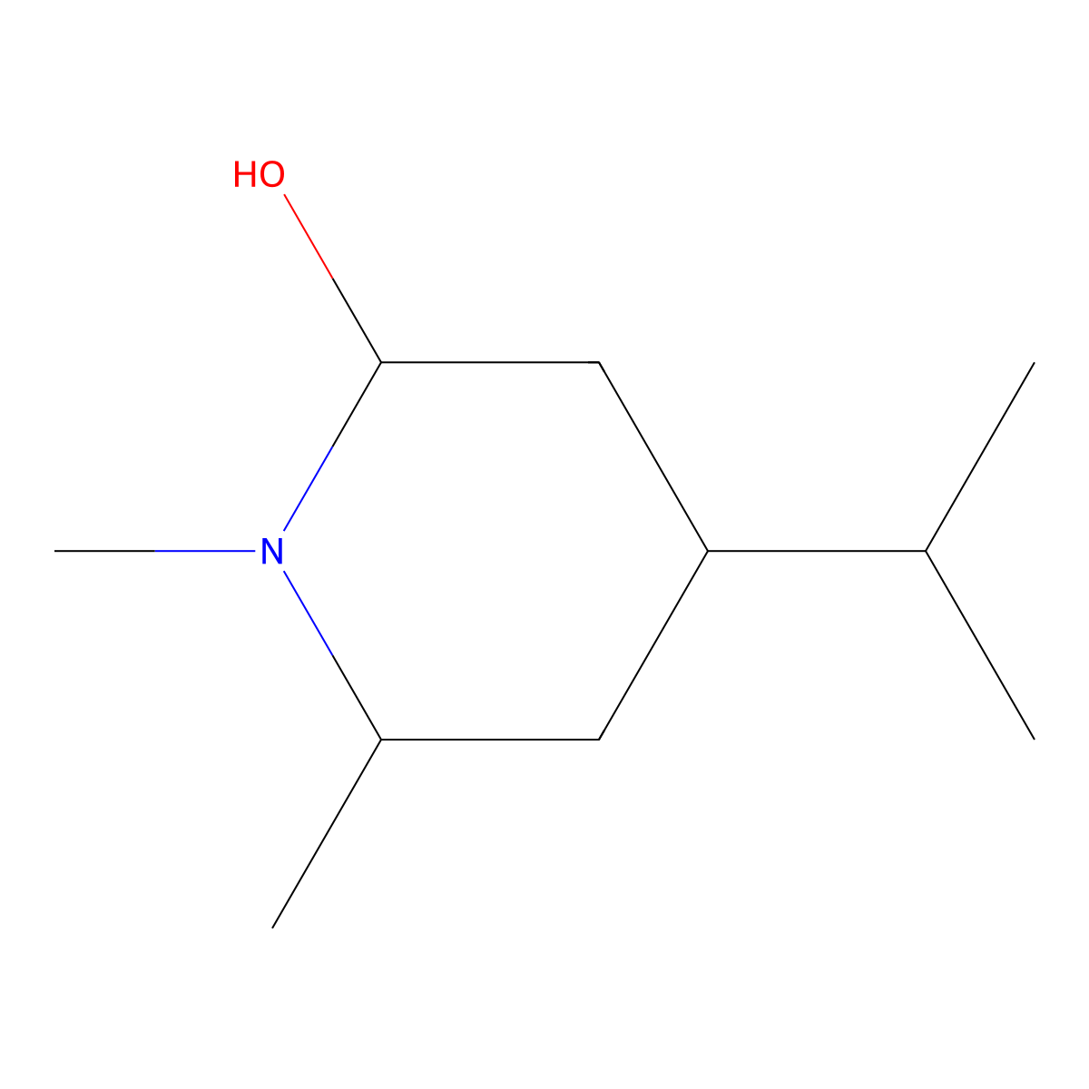 1,6-Dimethyl-4-(propan-2-yl)piperidin-2-ol molecular structure, CAS 2060006-62-2
