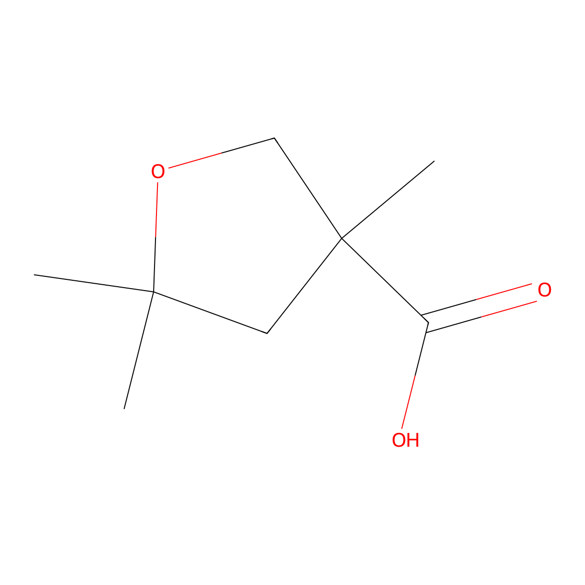 3,5,5-Trimethyloxolane-3-carboxylic acid molecular structure, CAS 2060006-70-2