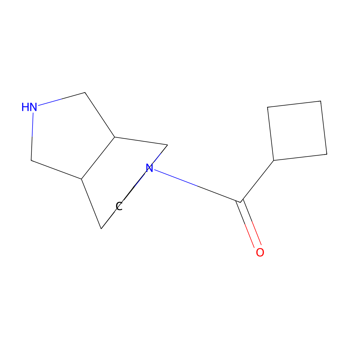 8-Cyclobutanecarbonyl-4,8-diazatricyclo[5.2.2.0,2,6]undecane molecular structure, CAS 2060006-84-8
