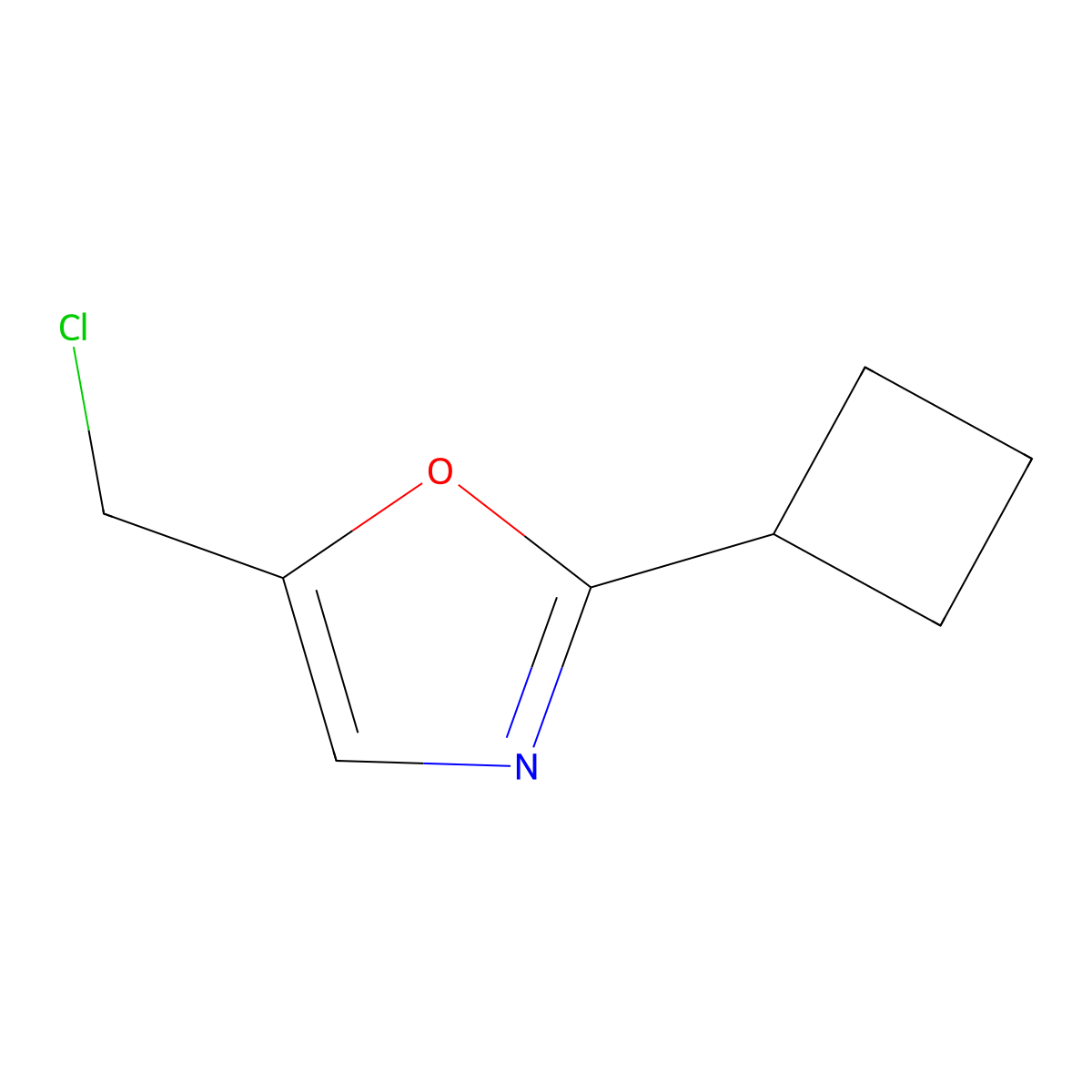 5-(Chloromethyl)-2-cyclobutyl-1,3-oxazole molecular structure, CAS 2060006-89-3