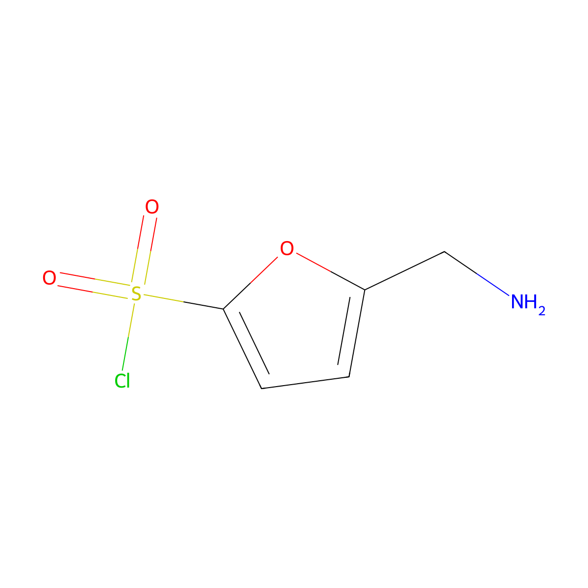 5-(Aminomethyl)furan-2-sulfonylchloride molecular structure, CAS 2060007-29-4