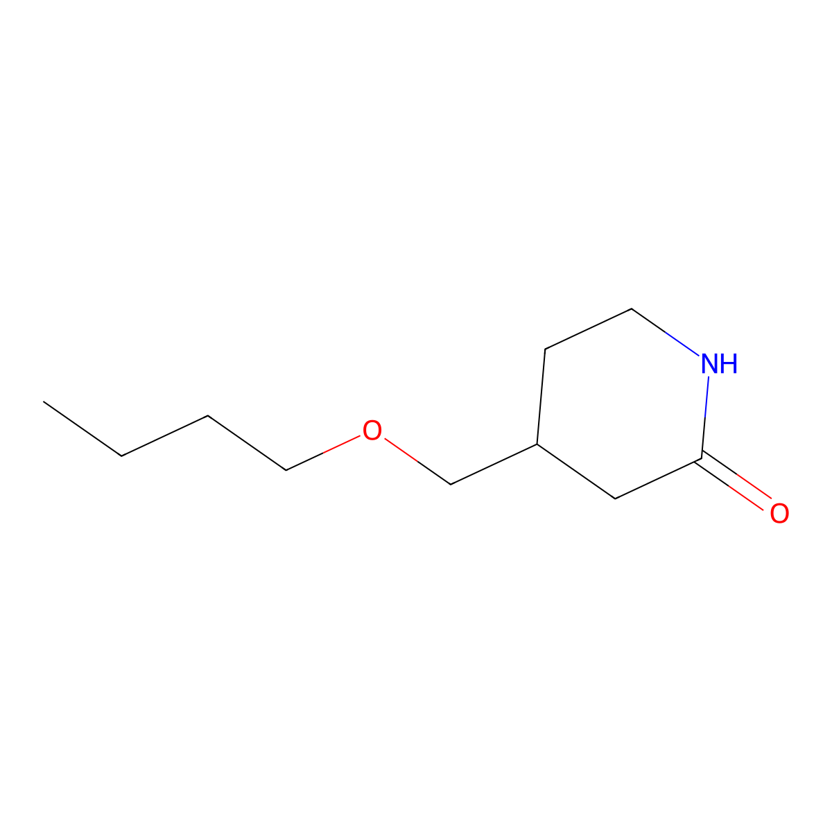 4-(Butoxymethyl)piperidin-2-one molecular structure, CAS 2060007-30-7
