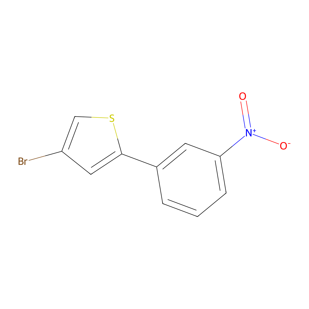 4-Bromo-2-(3-nitrophenyl)thiophene molecular structure, CAS 2060007-31-8