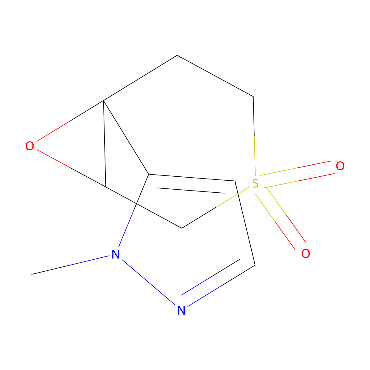 6-(1-Methyl-1H-pyrazol-5-yl)-7-oxa-3lambda6-thiabicyclo[4.1.0]heptane-3,3-dione molecular structure, CAS 2060007-36-3