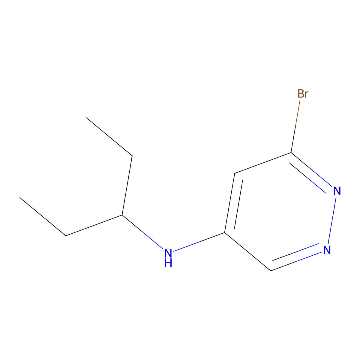 6-Bromo-N-(pentan-3-yl)pyridazin-4-amine molecular structure, CAS 2060007-40-9