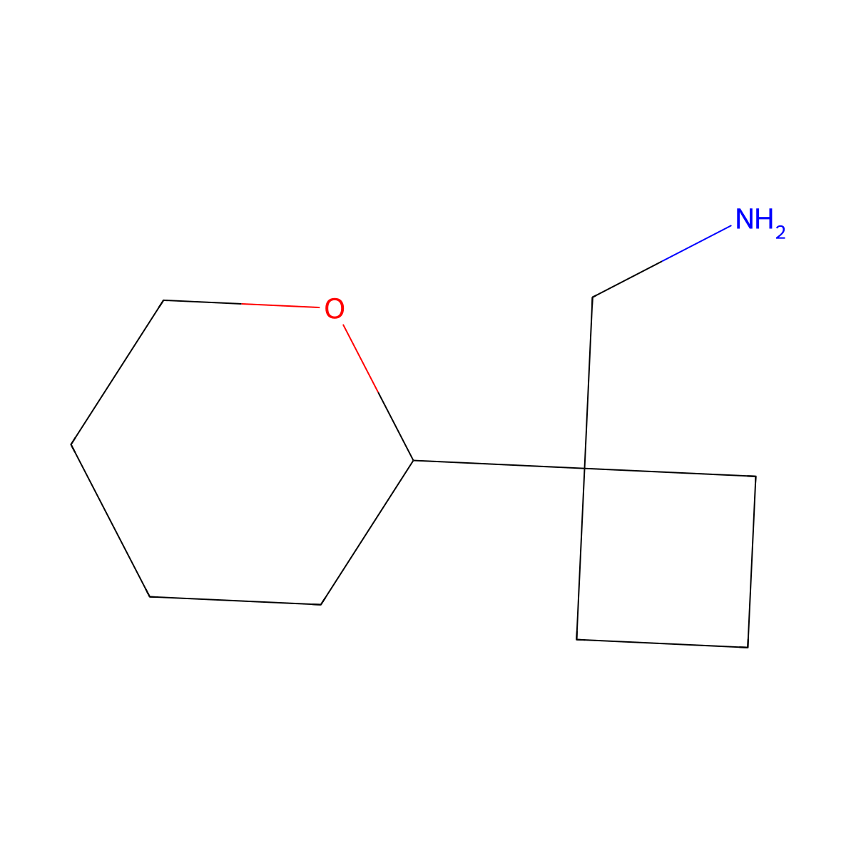[1-(Oxan-2-yl)cyclobutyl]methanamine molecular structure, CAS 2060007-45-4
