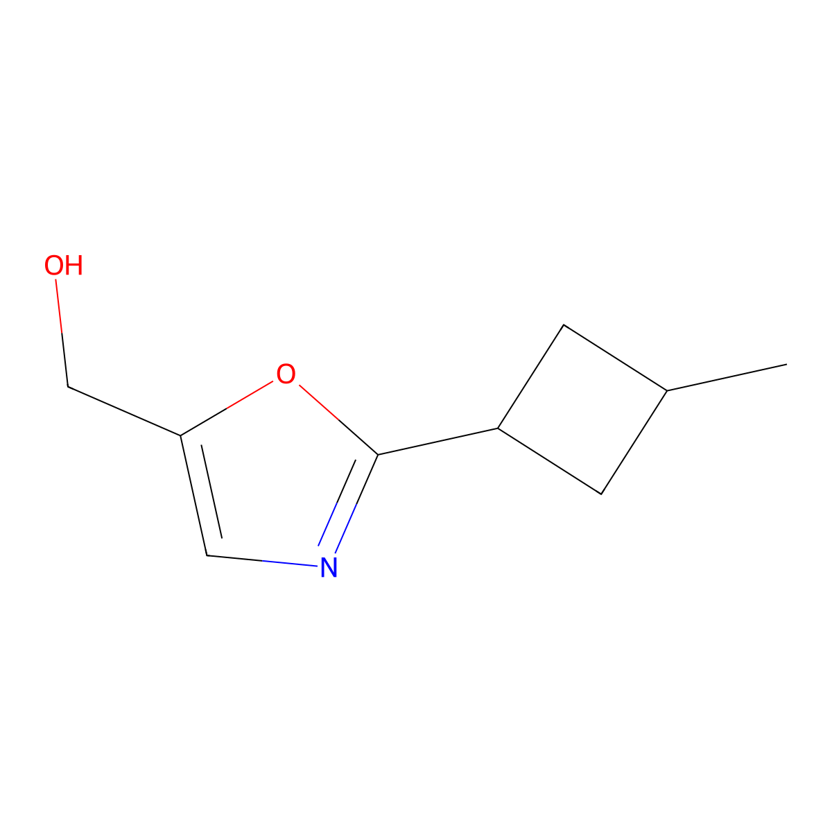 [2-(3-Methylcyclobutyl)-1,3-oxazol-5-yl]methanol molecular structure, CAS 2060007-53-4
