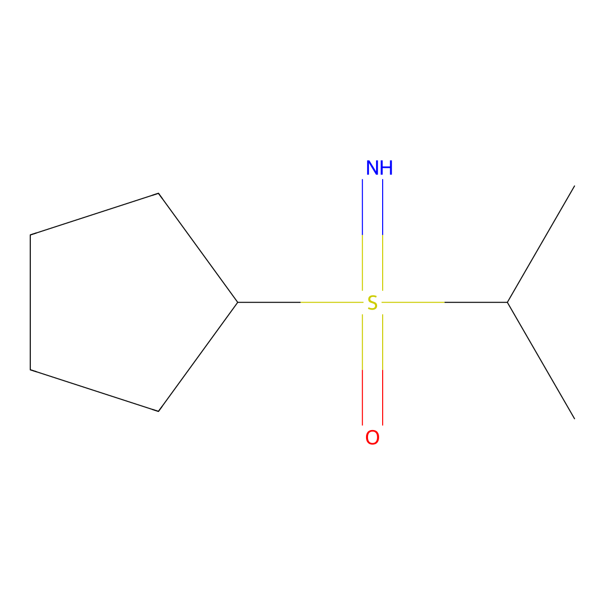 Cyclopentyl(imino)(propan-2-yl)-lambda6-sulfanone molecular structure, CAS 2060007-59-0
