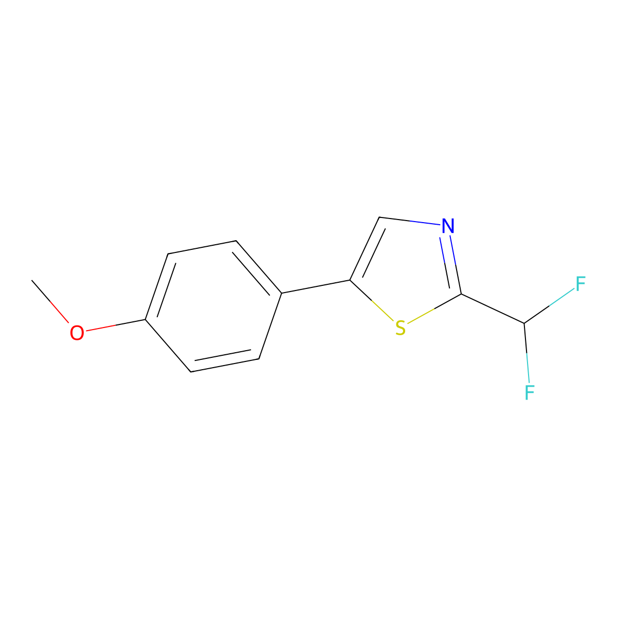 2-(Difluoromethyl)-5-(4-methoxyphenyl)-1,3-thiazole molecular structure, CAS 2060007-71-6