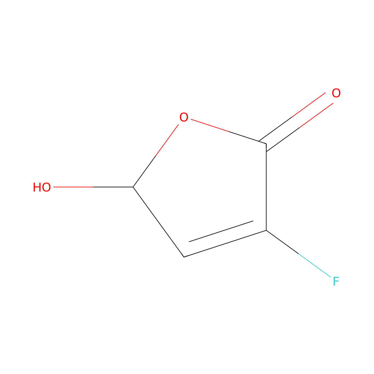 3-Fluoro-5-hydroxy-2,5-dihydrofuran-2-one molecular structure, CAS 2060007-73-8