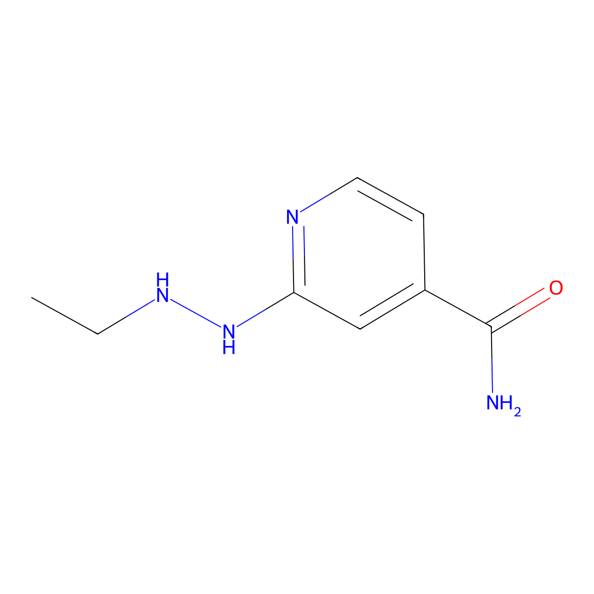 2-(2-Ethylhydrazin-1-yl)pyridine-4-carboxamide molecular structure, CAS 2060007-82-9