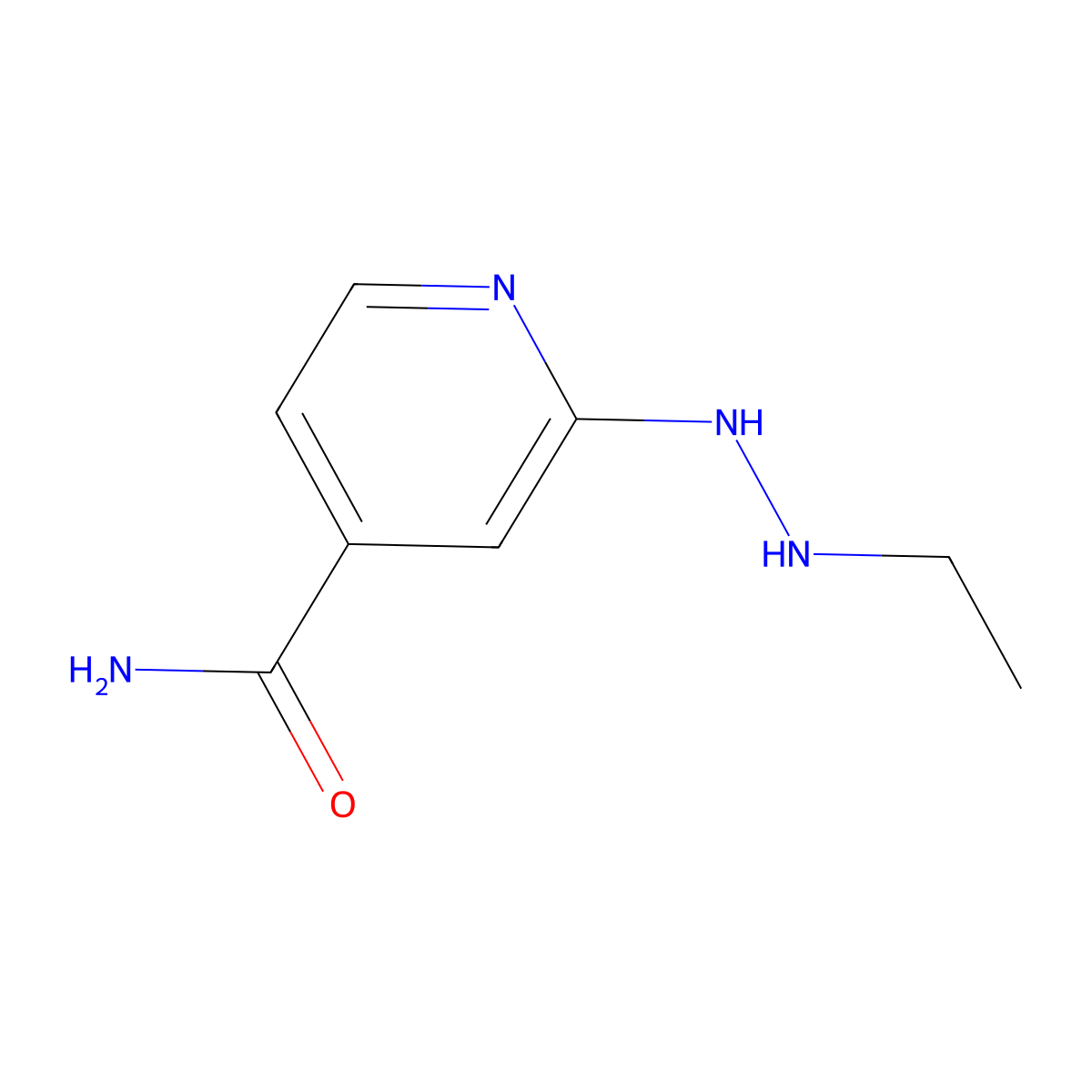 2-(2-Ethylhydrazin-1-yl)pyridine-4-carboxamide molecular structure, CAS 2060007-82-9