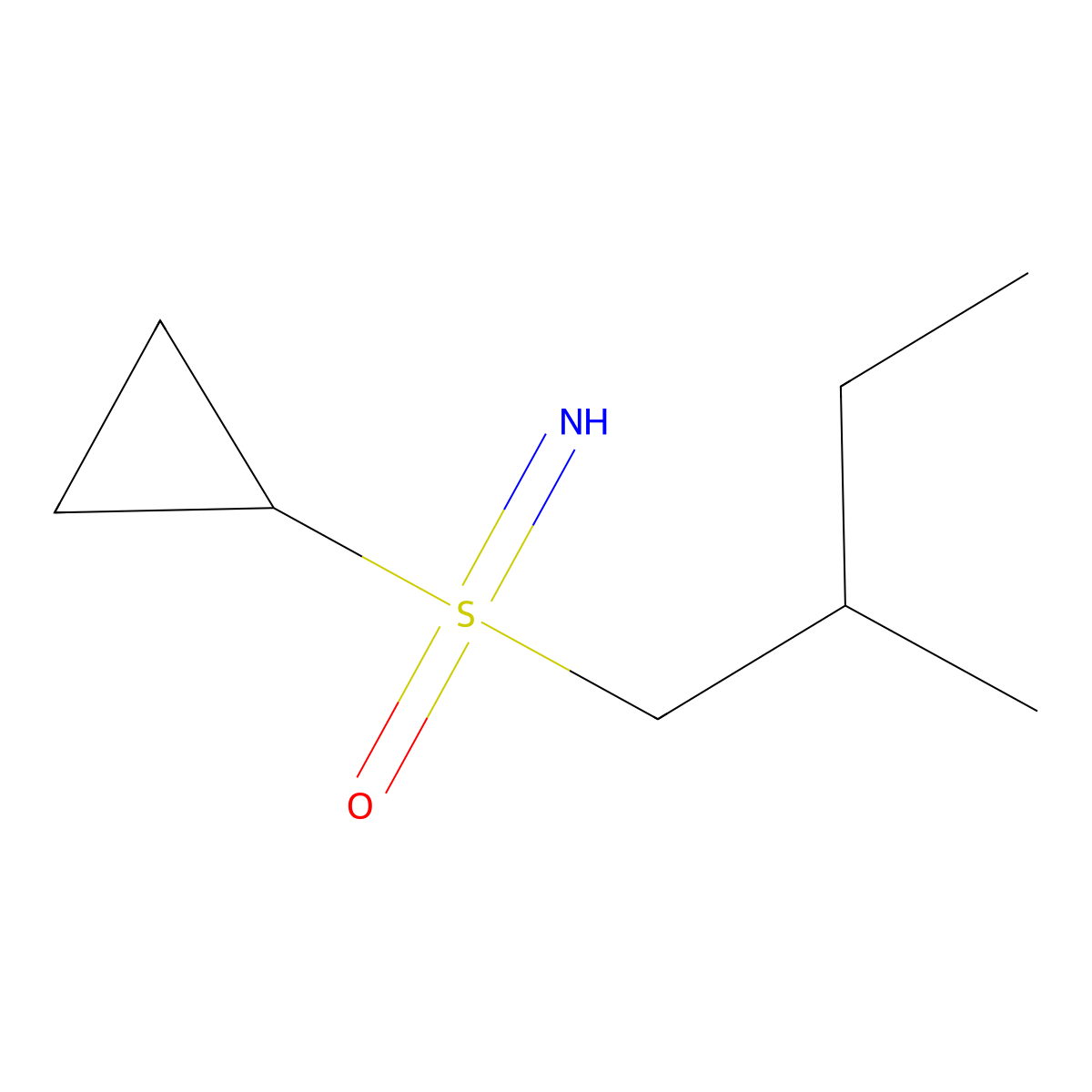Cyclopropyl(imino)(2-methylbutyl)-lambda6-sulfanone molecular structure, CAS 2060007-84-1