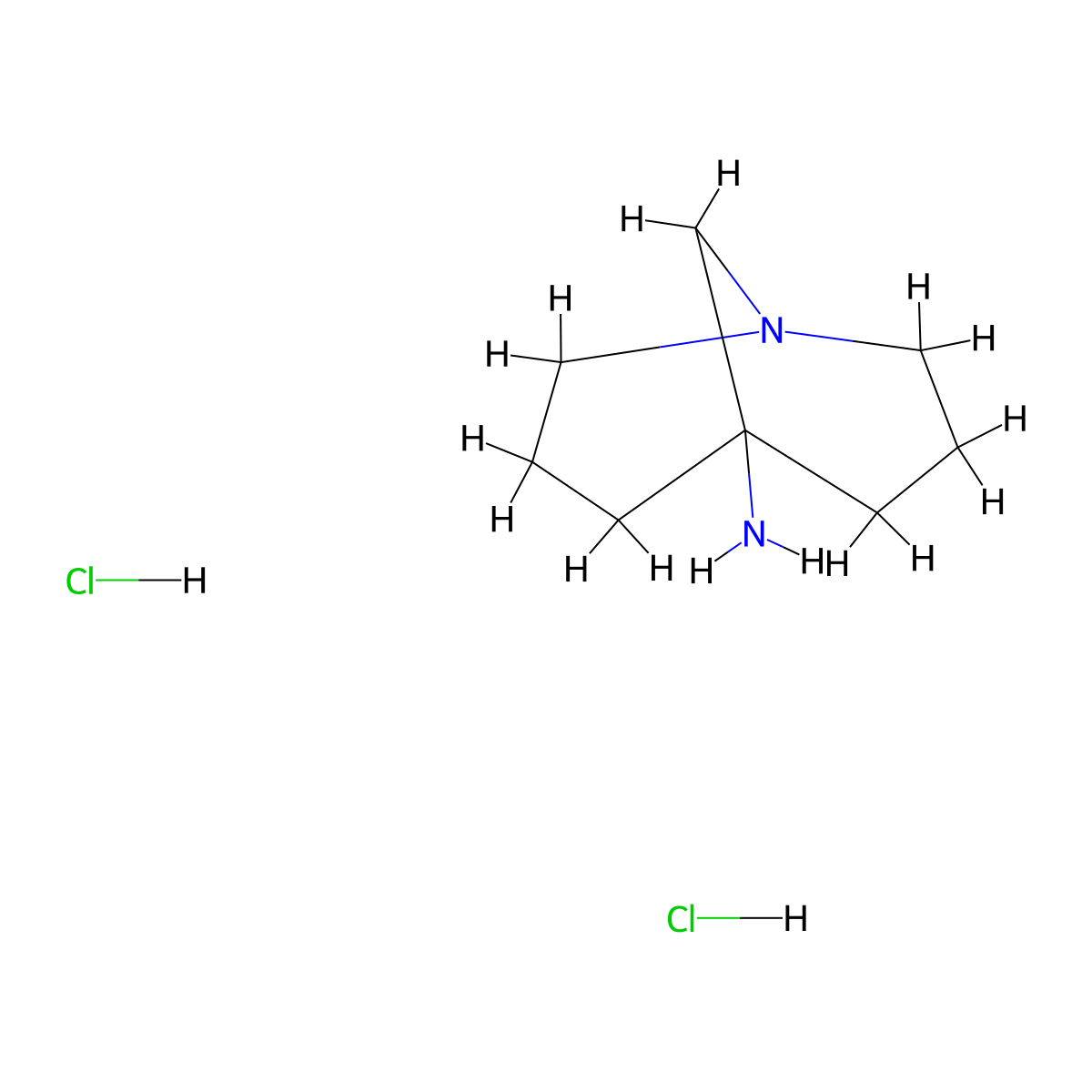 1-Azabicyclo[3.3.1]nonan-5-amine dihydrochloride molecular structure, CAS 2060007-87-4