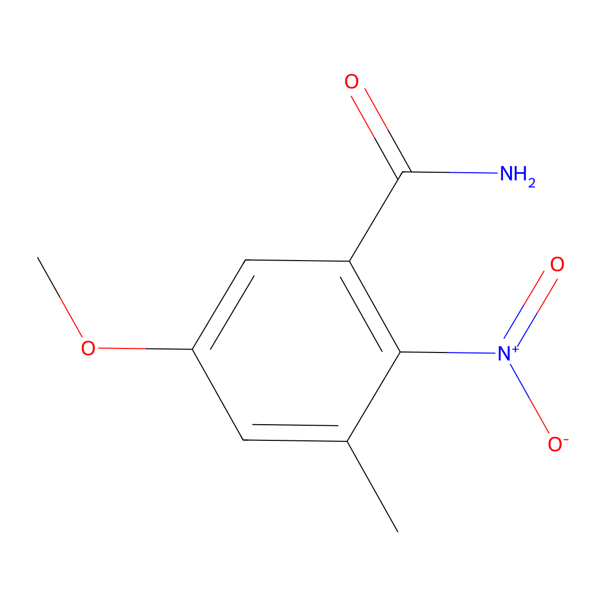 5-Methoxy-3-methyl-2-nitrobenzamide molecular structure, CAS 2060007-96-5