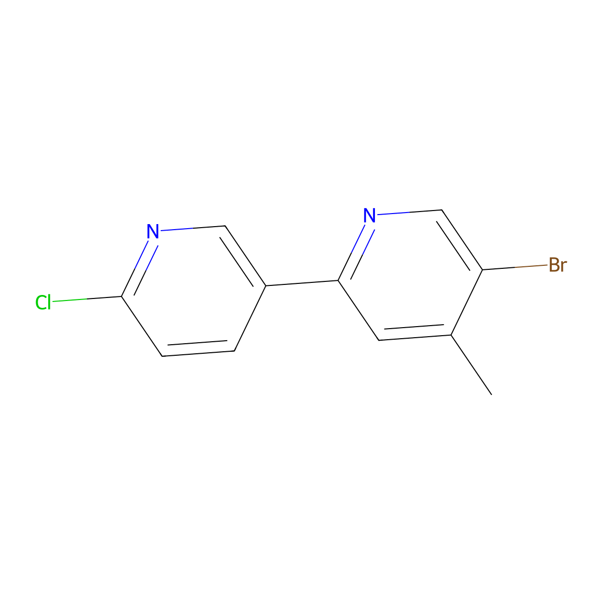 5-Bromo-2-(6-chloropyridin-3-yl)-4-methylpyridine molecular structure, CAS 2060008-00-4