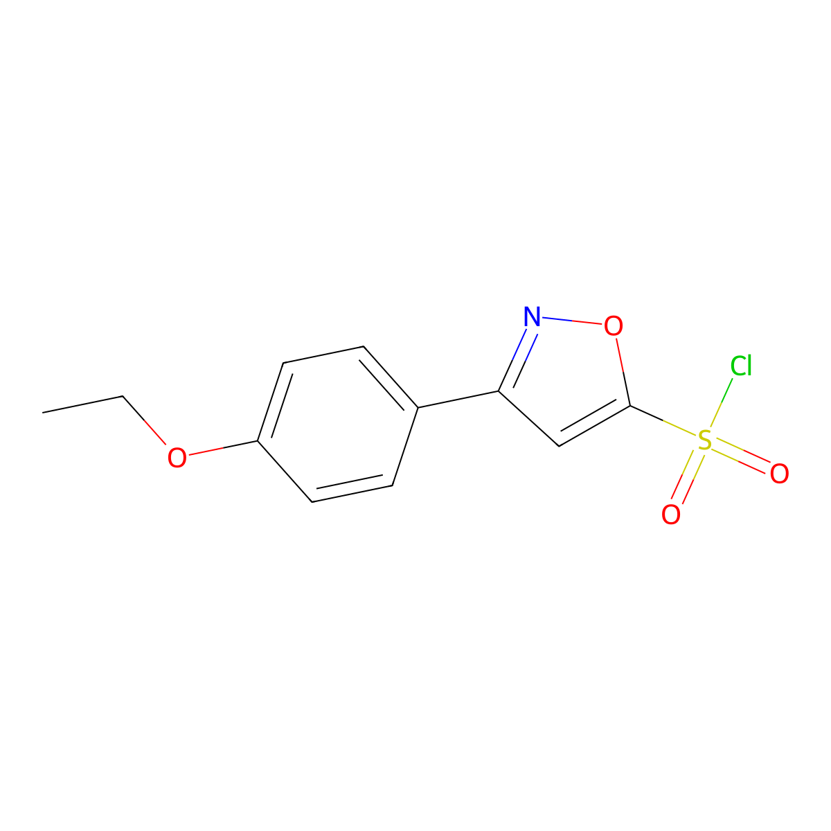 3-(4-Ethoxyphenyl)-1,2-oxazole-5-sulfonyl chloride molecular structure, CAS 2060008-01-5