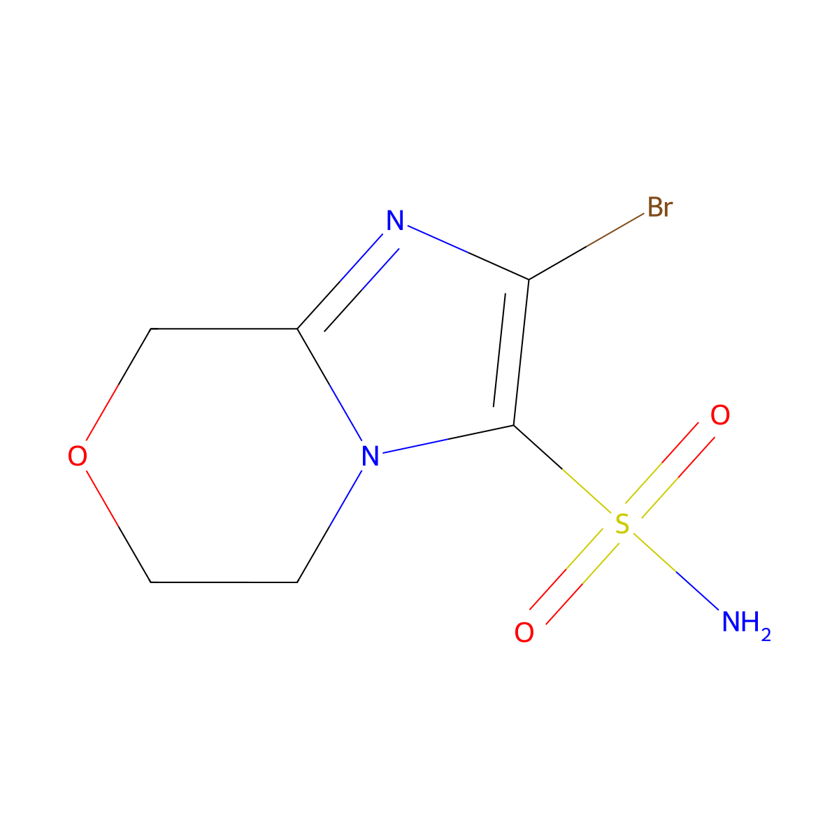 2-Bromo-5H,6H,8H-imidazo[2,1-c][1,4]oxazine-3-sulfonamide molecular structure, CAS 2060008-08-2