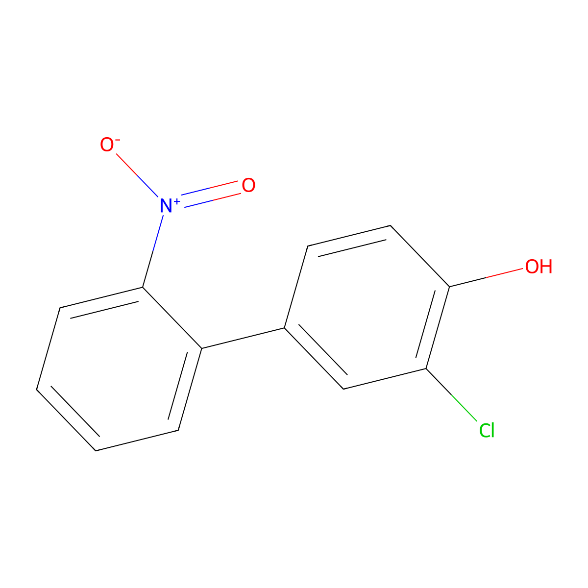 2-Chloro-4-(2-nitrophenyl)phenol molecular structure, CAS 2060008-22-0