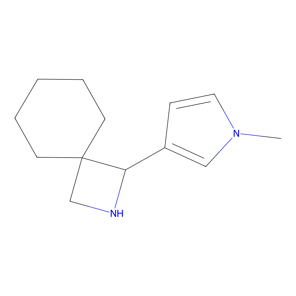 1-(1-Methyl-1H-pyrrol-3-yl)-2-azaspiro[3.5]nonane molecular structure, CAS 2060008-31-1