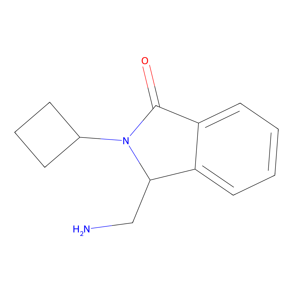 3-(Aminomethyl)-2-cyclobutyl-2,3-dihydro-1H-isoindol-1-one molecular structure, CAS 2060008-36-6