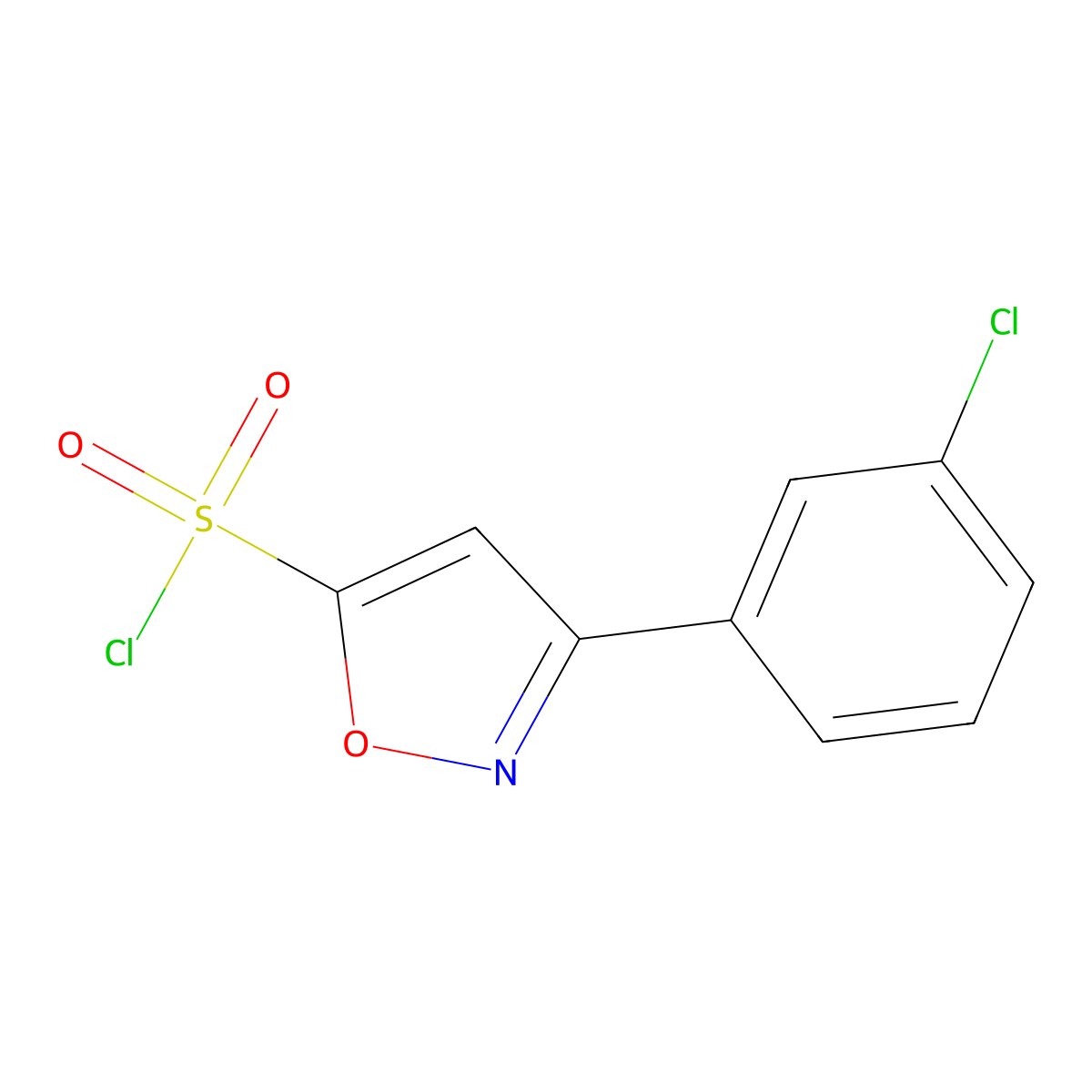 3-(3-Chlorophenyl)-1,2-oxazole-5-sulfonyl chloride molecular structure, CAS 2060008-37-7