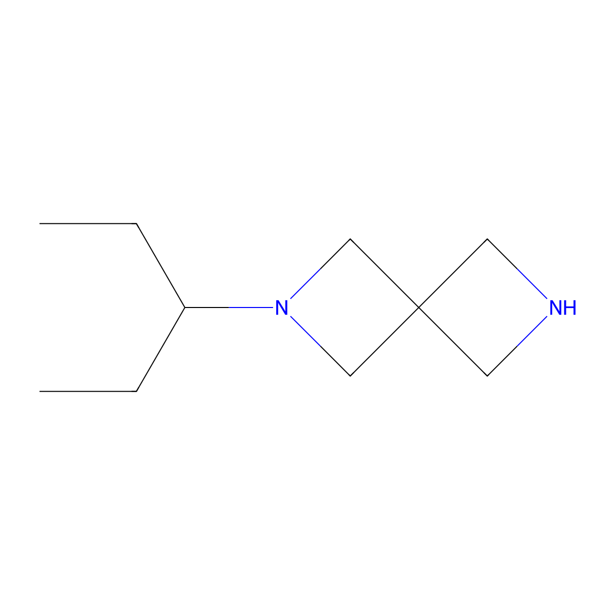 2-(Pentan-3-yl)-2,6-diazaspiro[3.3]heptane molecular structure, CAS 2060008-43-5