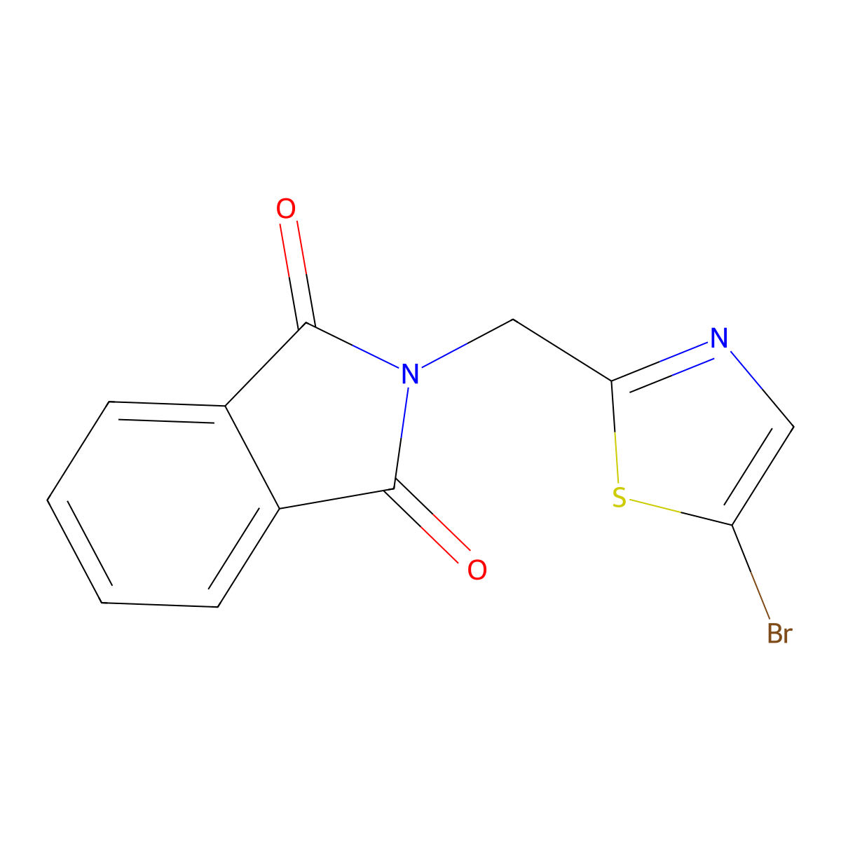 2-[(5-bromo-1,3-thiazol-2-yl)methyl]-2,3-dihydro-1H-isoindole-1,3-dione molecular structure, CAS 2060008-44-6