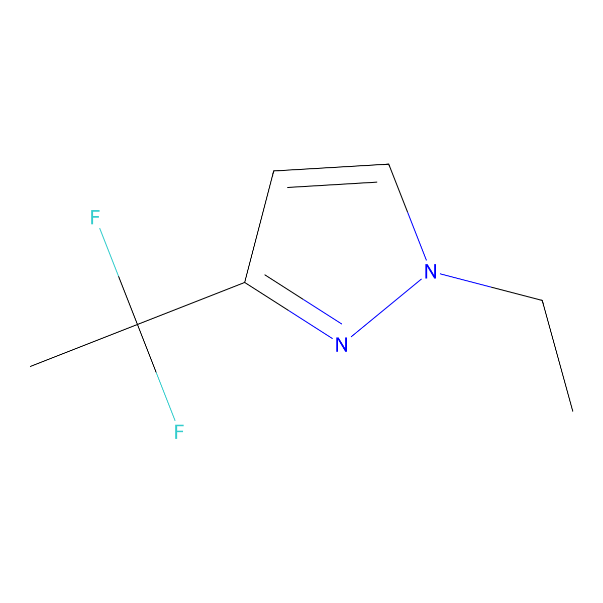 3-(1,1-Difluoroethyl)-1-ethyl-1H-pyrazole molecular structure, CAS 2060008-50-4