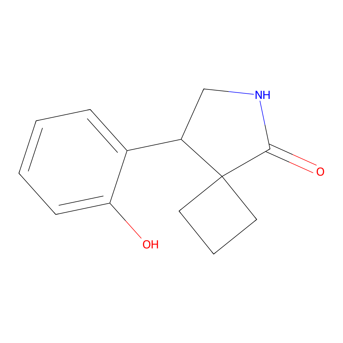 8-(2-Hydroxyphenyl)-6-azaspiro[3.4]octan-5-one molecular structure, CAS 2060008-66-2