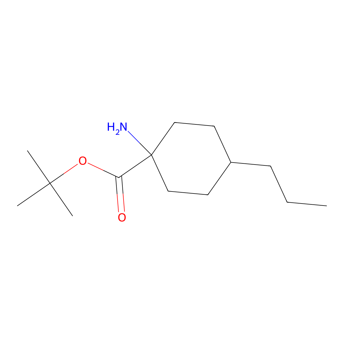tert-Butyl 1-amino-4-propylcyclohexane-1-carboxylate molecular structure, CAS 2060008-73-1
