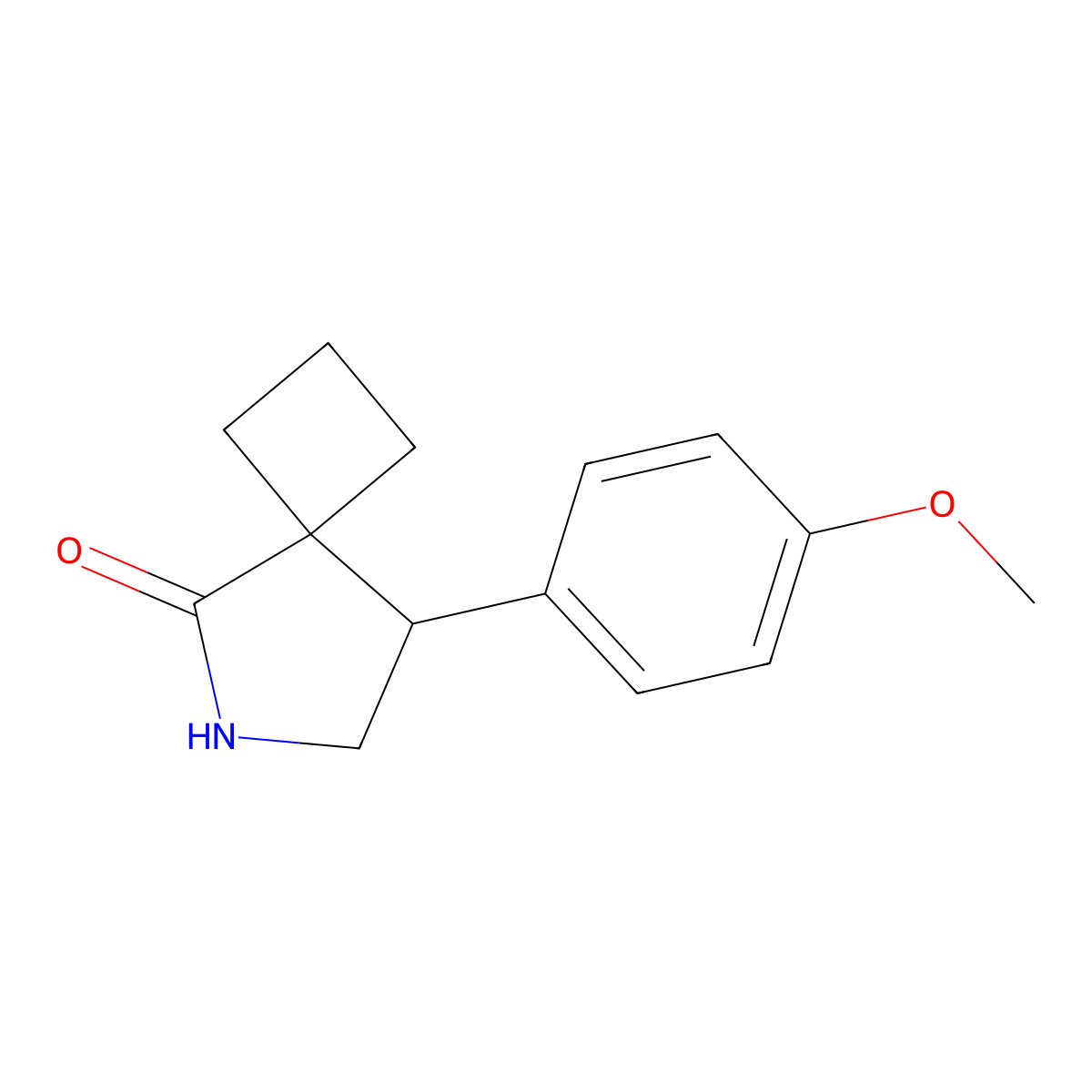 8-(4-Methoxyphenyl)-6-azaspiro[3.4]octan-5-one molecular structure, CAS 2060008-82-2