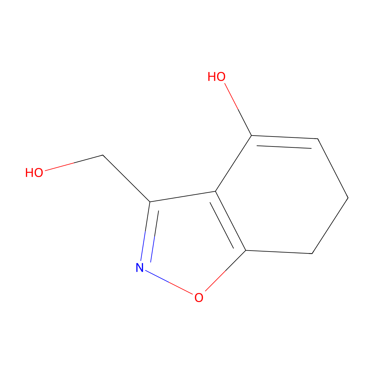 3-(Hydroxymethyl)-6,7-dihydro-1,2-benzoxazol-4-ol molecular structure, CAS 2060008-84-4