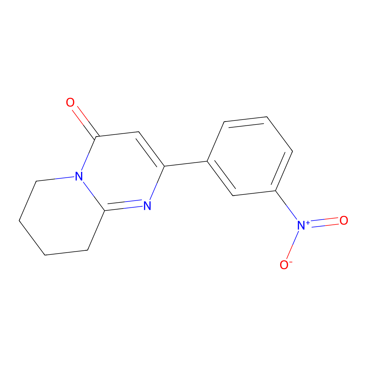2-(3-Nitrophenyl)-4H,6H,7H,8H,9H-pyrido[1,2-a]pyrimidin-4-one molecular structure, CAS 2060008-86-6