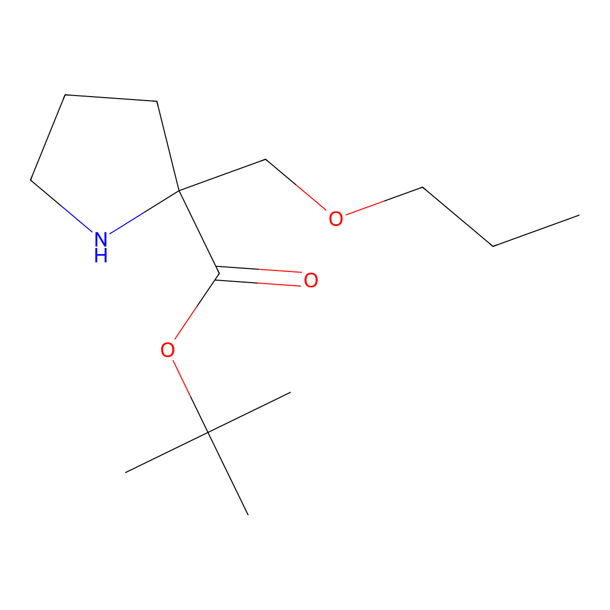 tert-Butyl 2-(propoxymethyl)pyrrolidine-2-carboxylate molecular structure, CAS 2060008-88-8