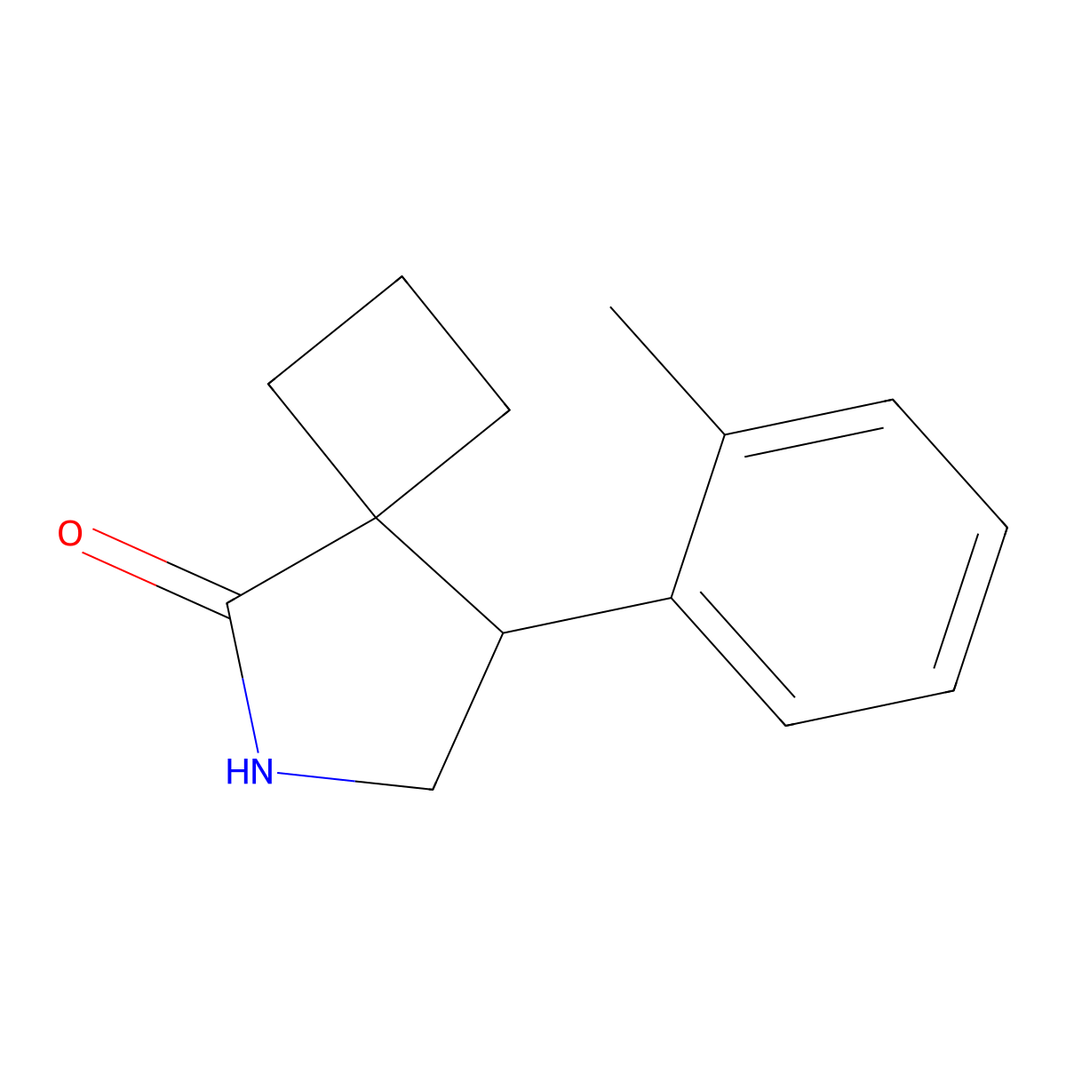 8-(2-Methylphenyl)-6-azaspiro[3.4]octan-5-one molecular structure, CAS 2060008-90-2