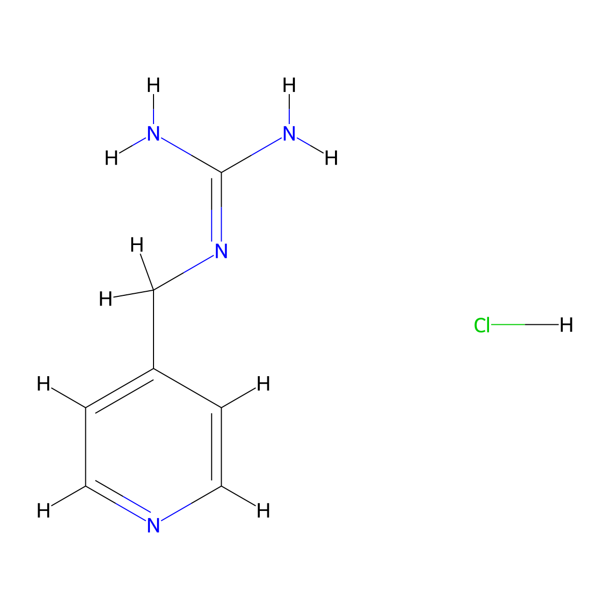 N-[(pyridin-4-yl)methyl]guanidine hydrochloride molecular structure, CAS 2060008-97-9