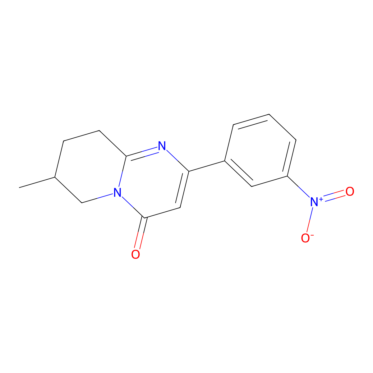 7-Methyl-2-(3-nitrophenyl)-4H,6H,7H,8H,9H-pyrido[1,2-a]pyrimidin-4-one molecular structure, CAS 2060008-99-1