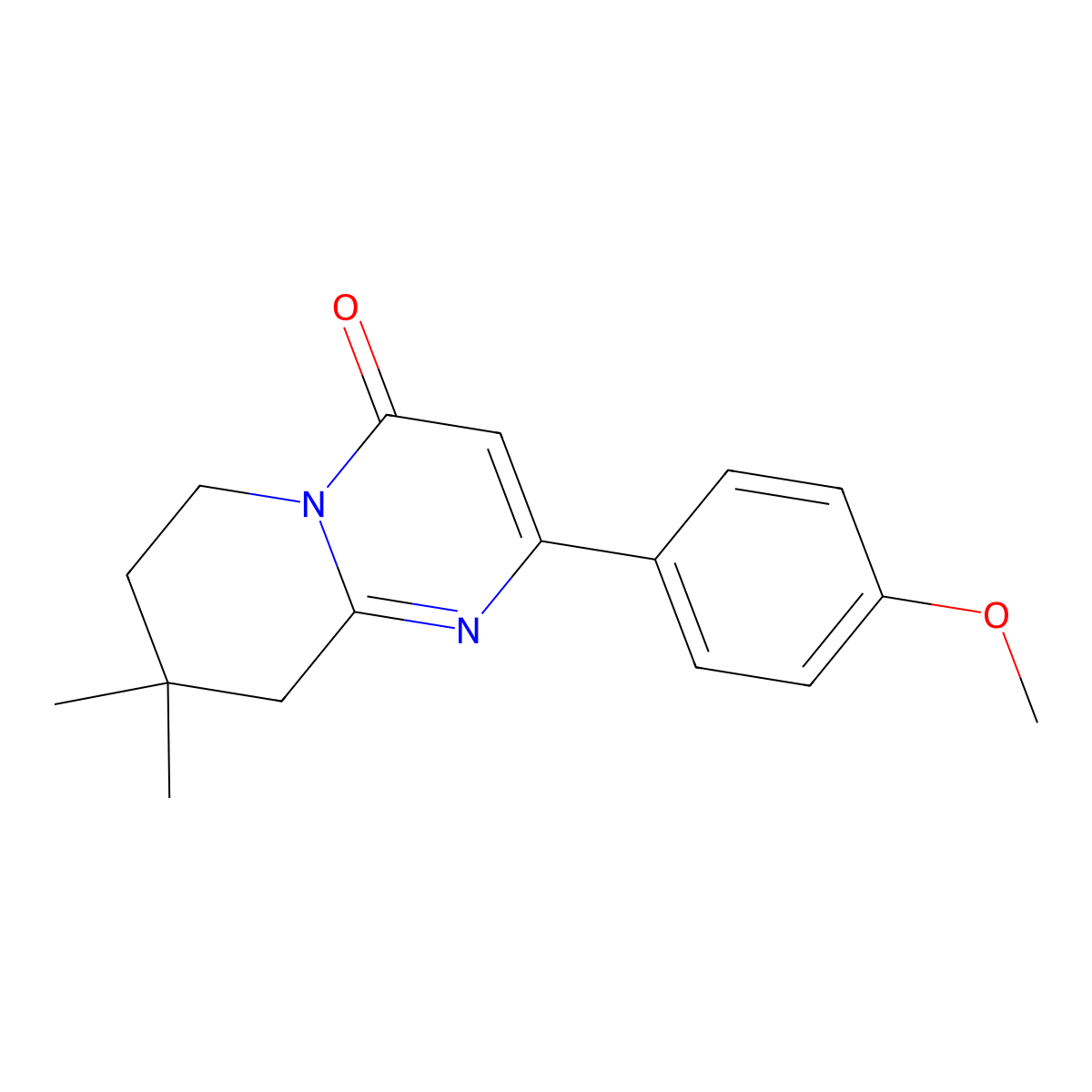 2-(4-Methoxyphenyl)-8,8-dimethyl-4H,6H,7H,8H,9H-pyrido[1,2-a]pyrimidin-4-one molecular structure, CAS 2060009-07-4