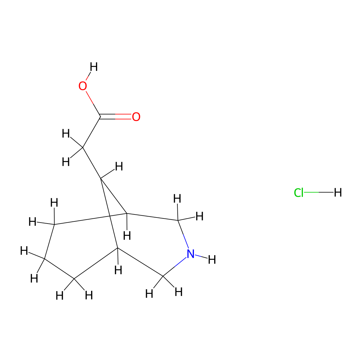2-{3-Azabicyclo[3.3.1]nonan-9-yl}acetic acid hydrochloride molecular structure, CAS 2060009-09-6