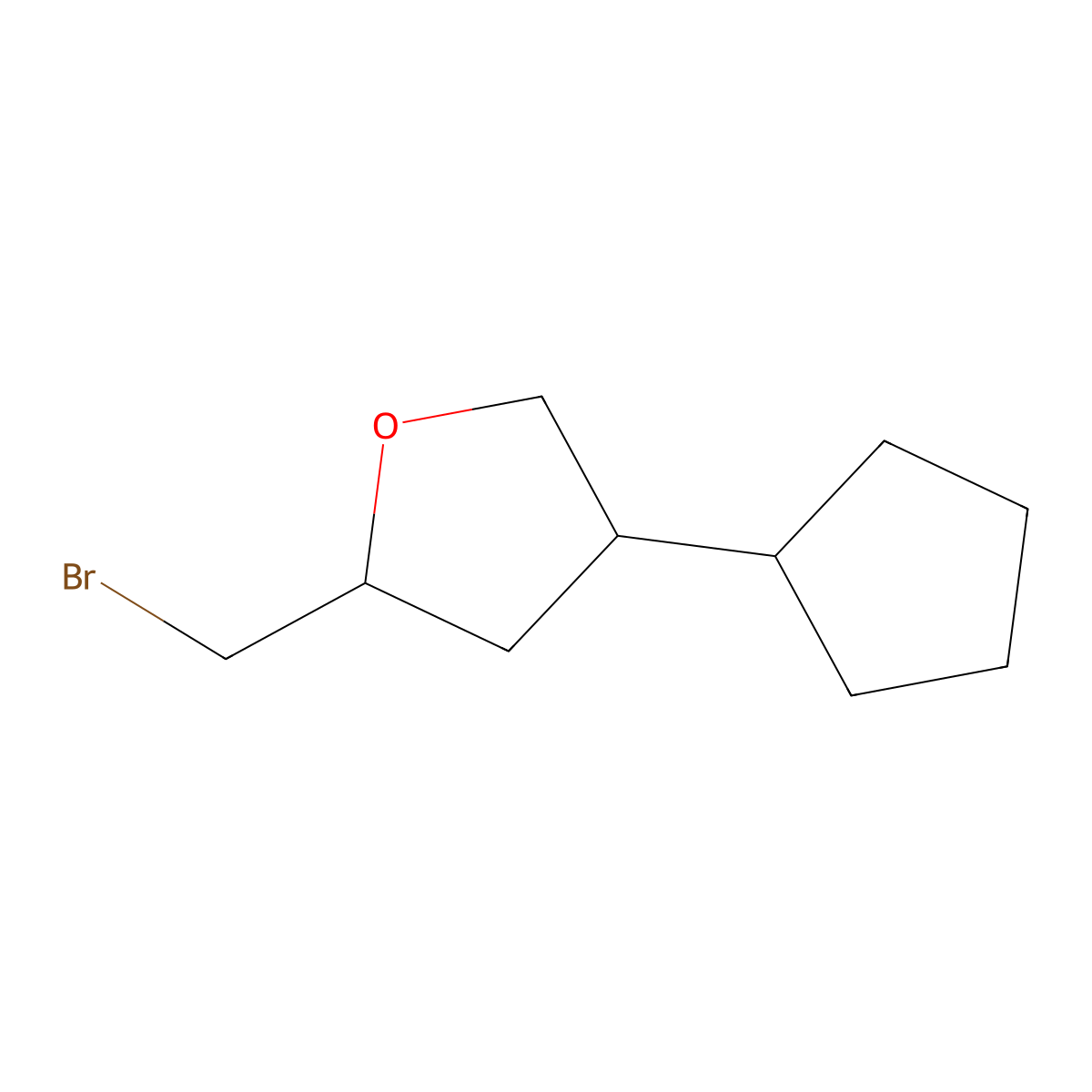 2-(Bromomethyl)-4-cyclopentyloxolane molecular structure, CAS 2060009-10-9