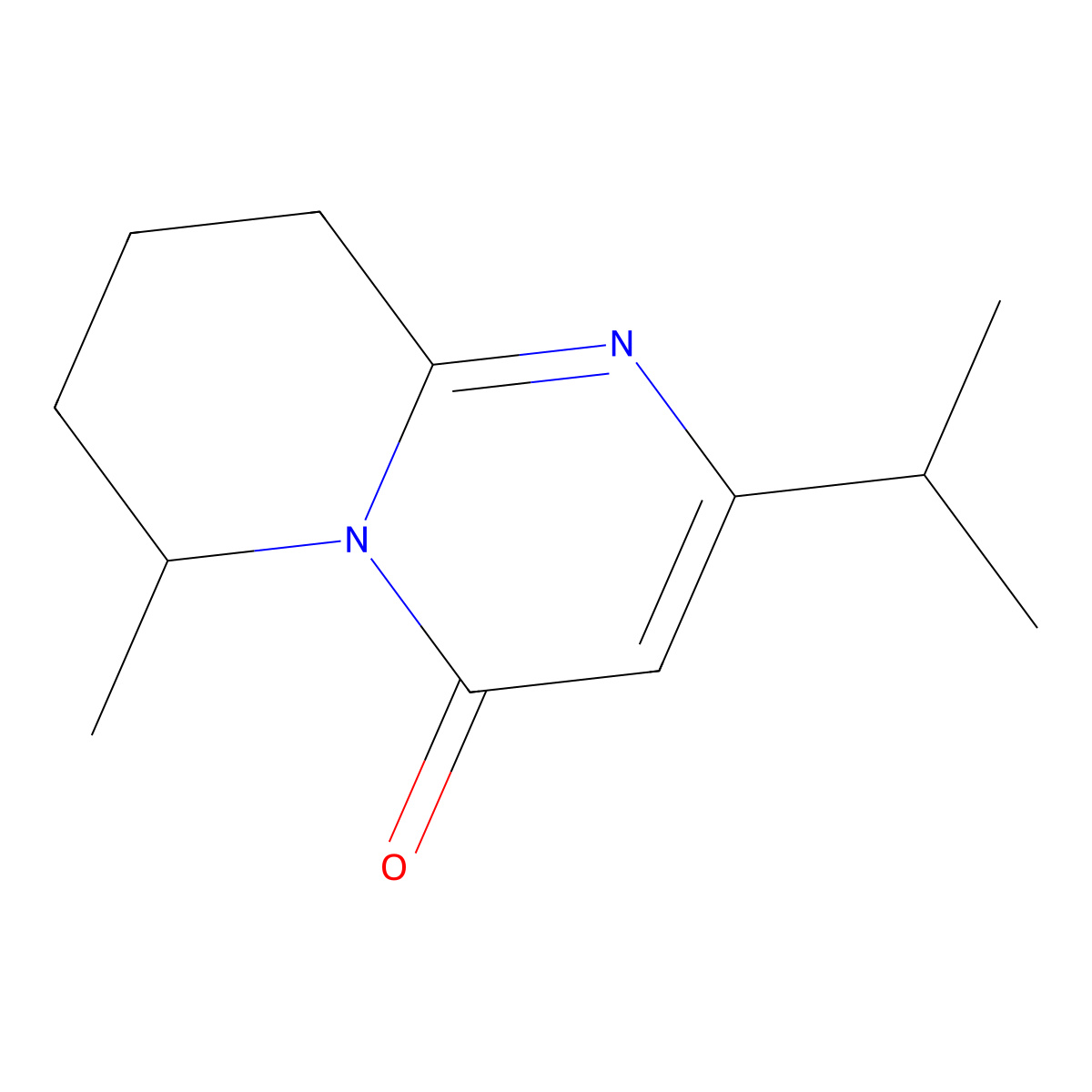 6-Methyl-2-(propan-2-yl)-4H,6H,7H,8H,9H-pyrido[1,2-a]pyrimidin-4-one molecular structure, CAS 2060009-12-1