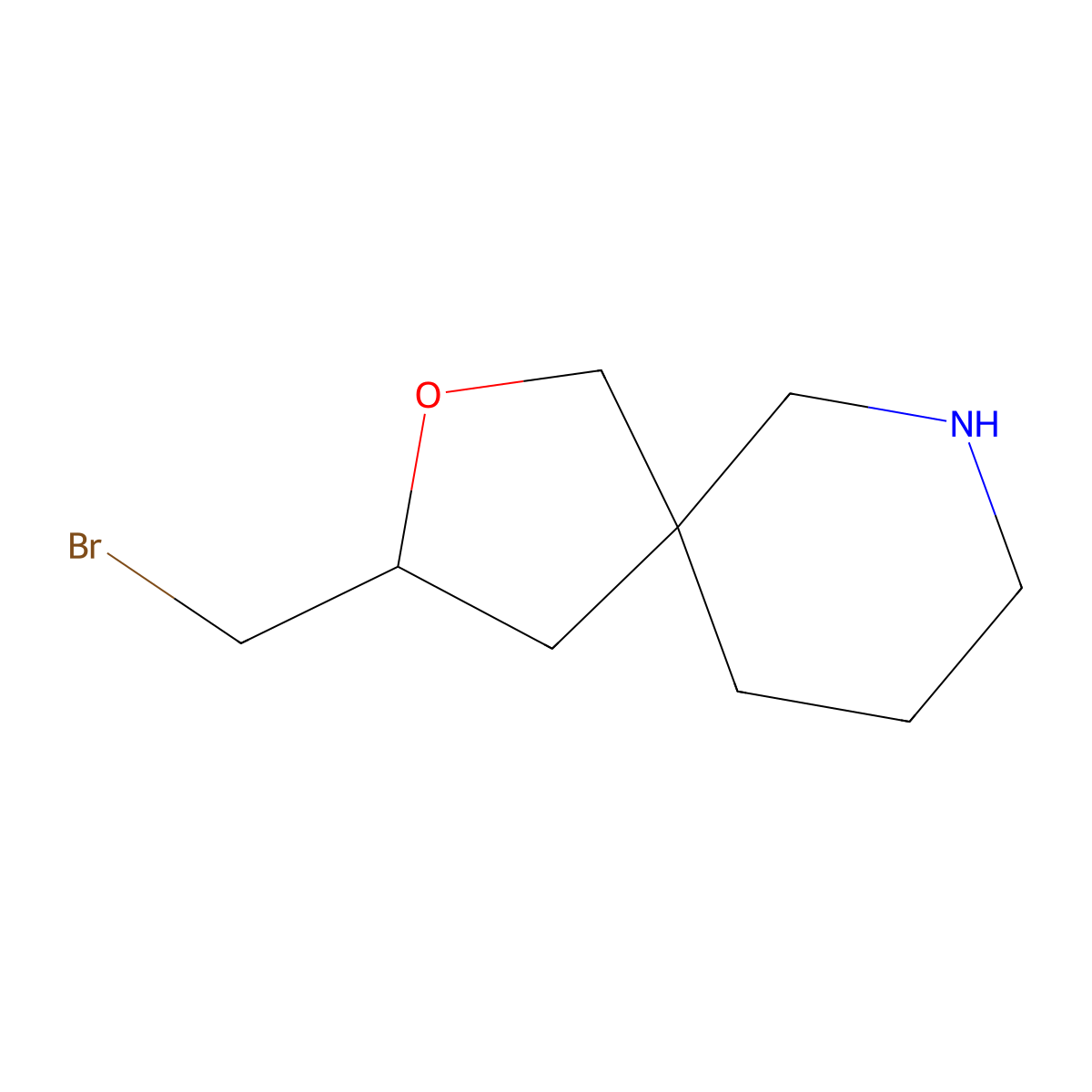3-(Bromomethyl)-2-oxa-7-azaspiro[4.5]decane molecular structure, CAS 2060009-14-3