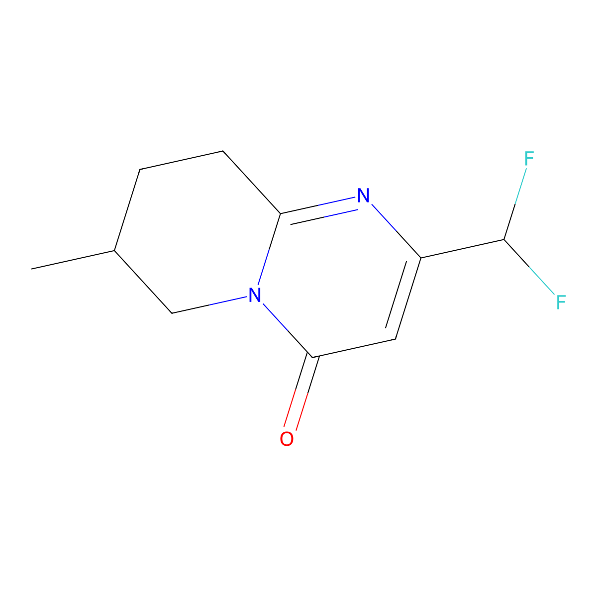 2-(Difluoromethyl)-7-methyl-4H,6H,7H,8H,9H-pyrido[1,2-a]pyrimidin-4-one molecular structure, CAS 2060009-15-4
