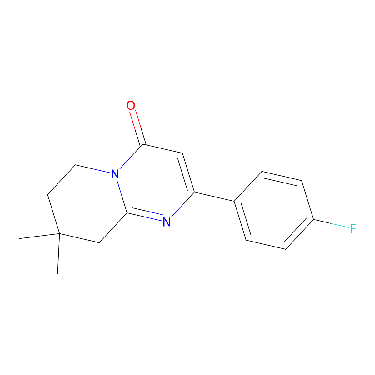 2-(4-Fluorophenyl)-8,8-dimethyl-4H,6H,7H,8H,9H-pyrido[1,2-a]pyrimidin-4-one molecular structure, CAS 2060009-16-5