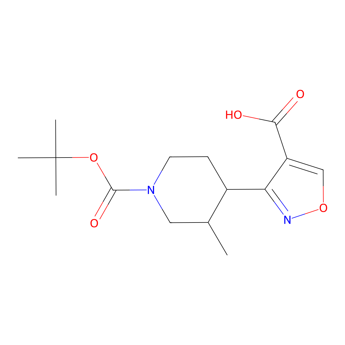 3-{1-[(Tert-butoxy)carbonyl]-3-methylpiperidin-4-yl}-1,2-oxazole-4-carboxylic acid molecular structure, CAS 2060019-78-3